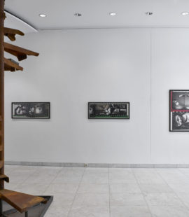 (links) Michael Stevenson, Die Treppenreste, 2005/2007. Erworben 2006; (rechts) Gordon Matta-Clark, Office Baroque, Antwerp Project, 1977, © VG Bild-Kunst, Bonn 2024. Erworben 1979 mit Förderung des Landes NRW. Foto: Achim Kukulies