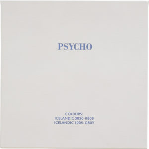 Psycho, 2005, Acrylfarbe auf Leinwand, aud der Serie: Schwarz-Weiß-Klassiker in isländischen Farben